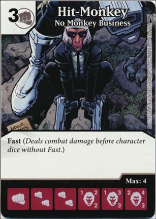 Marvel Dice Masters Deadpool card 18 Hit-Monkey: No Monkey Business 