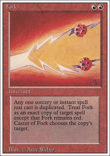Magic the Gathering: Revised (Base Set) card 153 Fork
