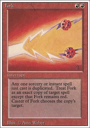 Magic the Gathering: Revised (Base Set) card 153 Fork