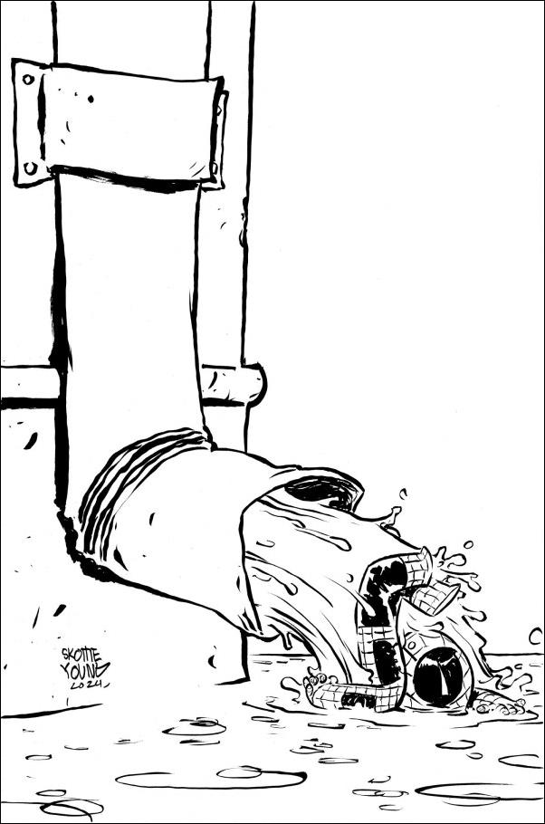 Amazing Spider-Man (2022) issue 66-F Skottie Young B&W 1:100 Cover