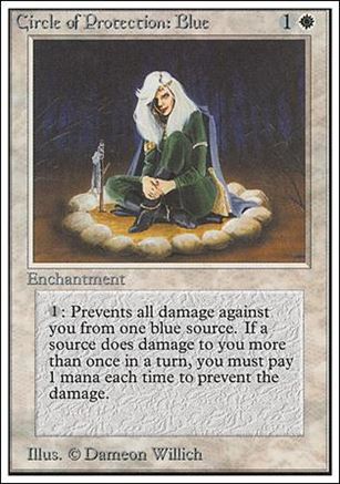 Magic the Gathering: Unlimited (Base Set) card 11 Circle of Protection: Blue