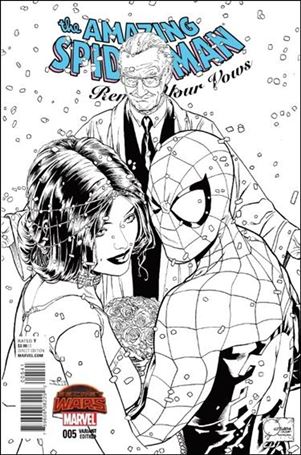 Amazing Spider-Man: Renew Your Vows (2015) issue 5-E Joe Quesada 1:200 Black & White Masked Cover