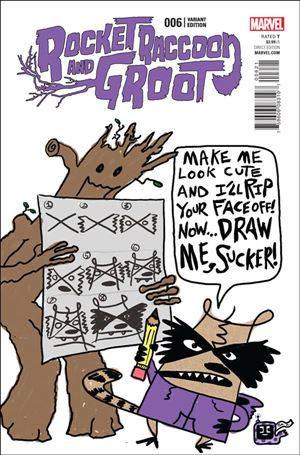 Rocket Raccoon & Groot issue 6-B Tom Angleberger 1:10 Cover