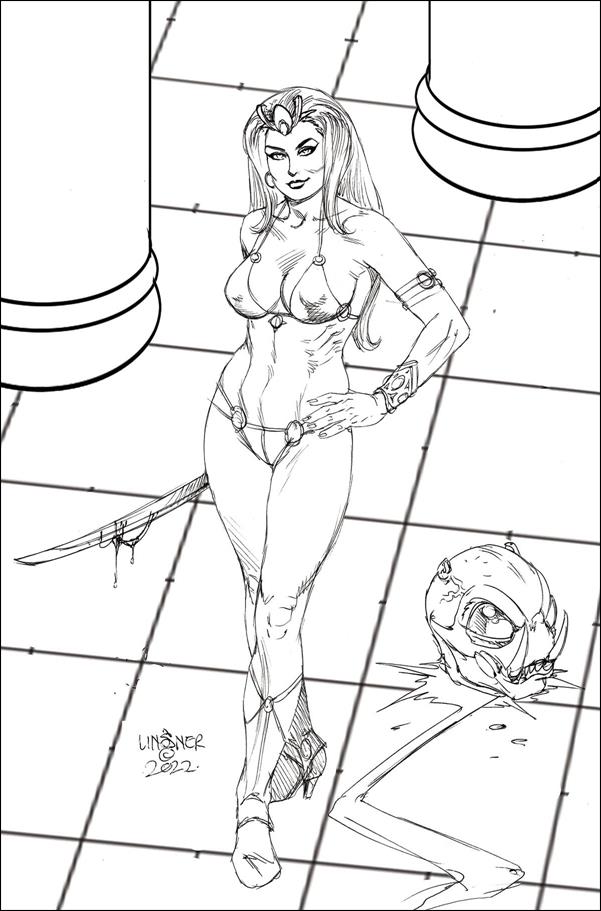 John Carter of Mars (2022) issue 2-K Joseph Michael Linsner 1:11 B&W Virgin Cover