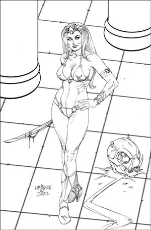 John Carter of Mars (2022) issue 2-K Joseph Michael Linsner 1:11 B&W Virgin Cover