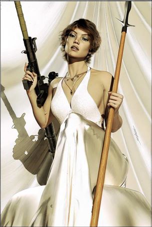 G.I. Joe: A Real American Hero issue 274-F M Mayhew East Side Lady Jaye Virgin Cover A 1/1000