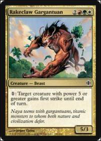 Magic the Gathering: Shards of Alara (Base Set) card 186 Rakeclaw Gargantuan