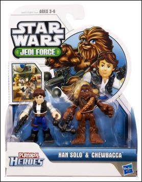 Star Wars: Jedi Force Figures figure 4 Han Solo & Chewbacca
