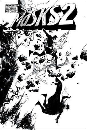 Masks 2 issue 4-F Jae Lee 1:20 Black & White Cover