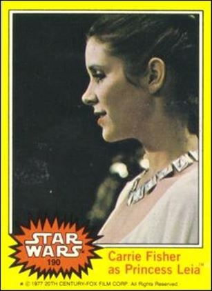 Star Wars: Series 3 (Base Set) card 190 Carrie Fisher as Princess Leia