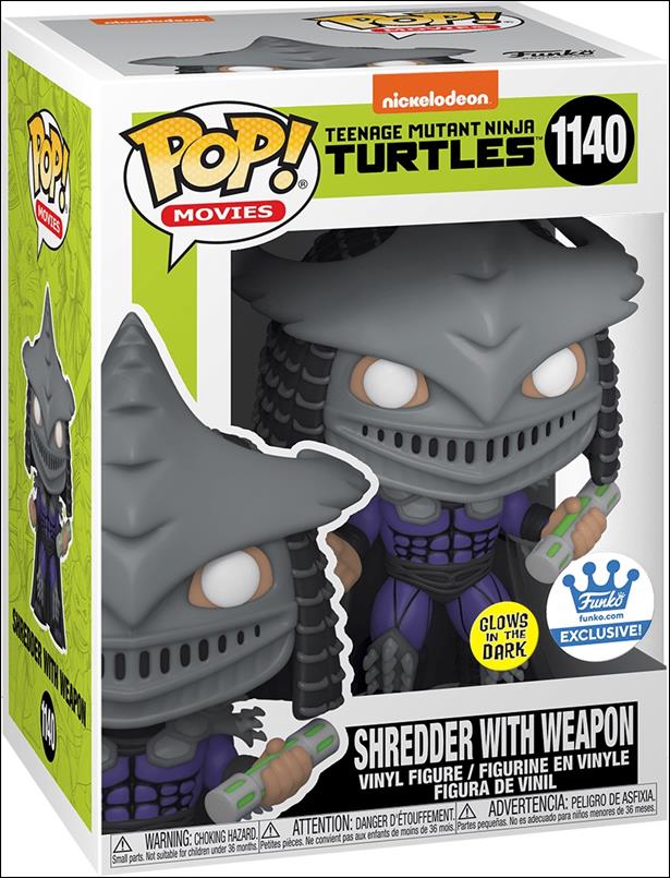 POP! Movies figure 1140 Shredder with Weapon (GITD) Funko Shop Exclusive