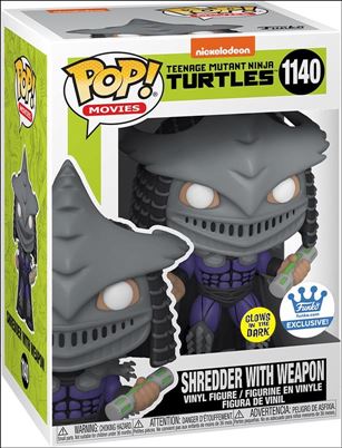 POP! Movies figure 1140 Shredder with Weapon (GITD) Funko Shop Exclusive