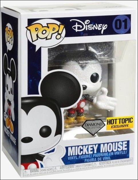 POP! Disney figure 1-D Mickey Mouse (Diamond Collection) Hot Topic