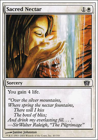 Magic the Gathering: 8th Edition (Base Set) card 40 Sacred Nectar