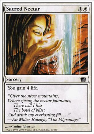 Magic the Gathering: 8th Edition (Base Set) card 40 Sacred Nectar