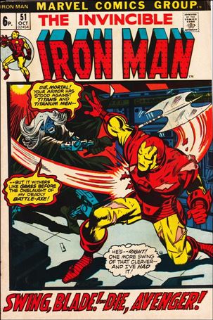 Iron Man (1968) issue 51-B UK Price Cover