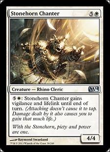 Magic the Gathering: 2014 Core Set (Base Set) card 39 Stonehorn Chanter