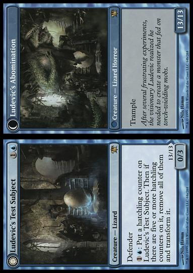 Magic the Gathering: Innistrad (Base Set) card 64 Ludevic's Test Subject / Ludevic's Abomination
