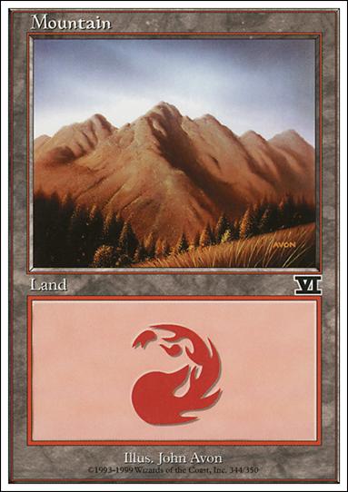 Magic the Gathering: 6th Edition (Base Set) card 344 Mountain