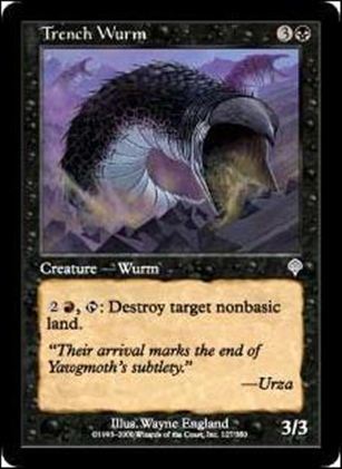 Magic the Gathering: Invasion (Base Set) card 127 Trench Wurm