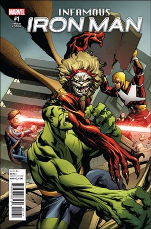 Infamous Iron Man issue 1-G Mike McKone Champions Cover