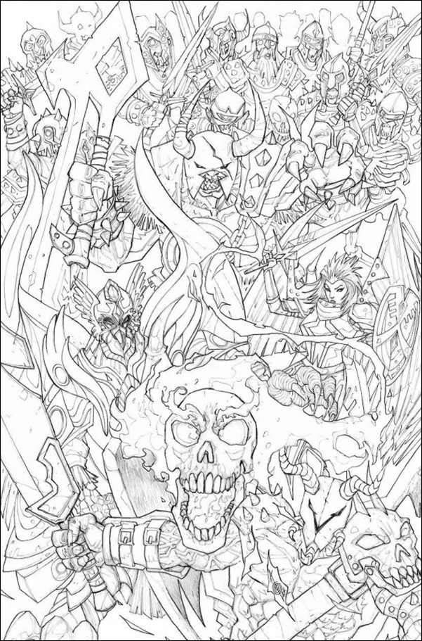 RuneScape: Untold Tales of the God Wars issue 1-F Alan Quah B&W Virgin Cover