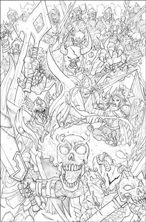 RuneScape: Untold Tales of the God Wars issue 1-F Alan Quah B&W Virgin Cover