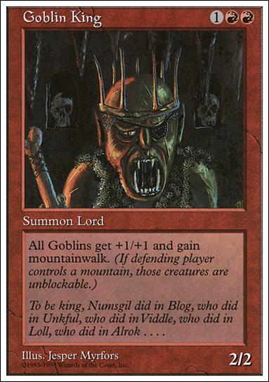 Magic the Gathering: Anthologies (Base Set) card 34 Goblin King