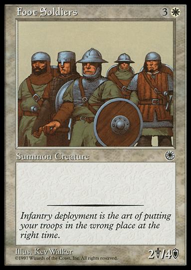 Magic the Gathering: Portal (Base Set) card 16 Foot Soldiers