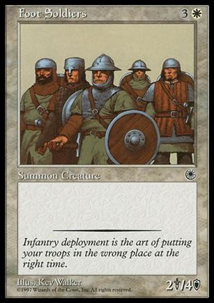 Magic the Gathering: Portal (Base Set) card 16 Foot Soldiers