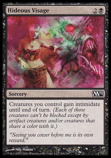 Magic the Gathering: 2012 Core Set (Base Set) card 100 Hideous Visage