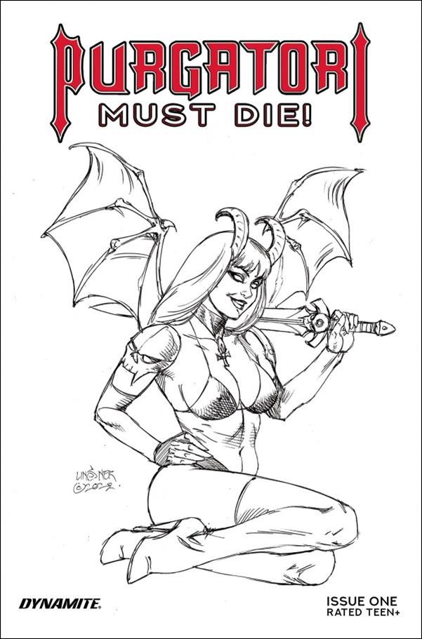 Purgatori Must Die! issue 1-H Joseph Michael Linsner 1:15 Line Art Cover