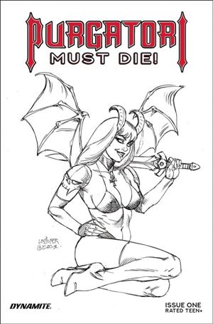 Purgatori Must Die! issue 1-H Joseph Michael Linsner 1:15 Line Art Cover