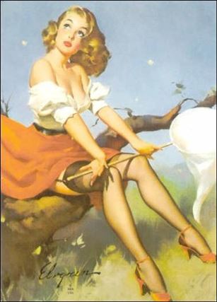 Elvgren's Calendar Pinups (Base Set) card 84 Nature Girl