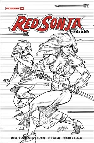 Red Sonja (2021) issue 2-N Joseph Michael Linsner 1:25 Black & White Cover