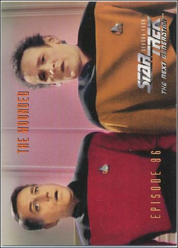 Star Trek: The Next Generation - The Episode Collection Season Four (Base Set) card 357 The Wounded, Episode 86C