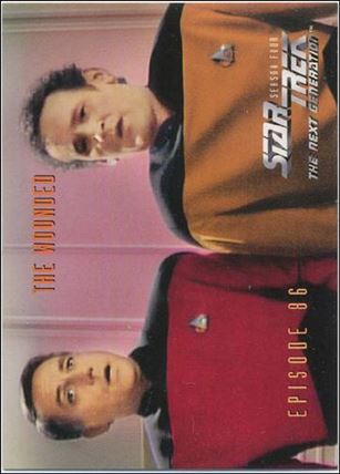 Star Trek: The Next Generation - The Episode Collection Season Four (Base Set) card 357 The Wounded, Episode 86C