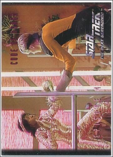 Star Trek: The Next Generation - The Episode Collection Season One (Base Set) card 21 Code of Honor, Episode 4C