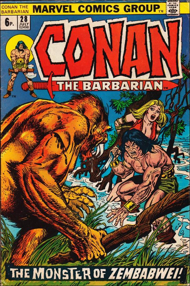 Conan the Barbarian (1970) issue 28-B UK Price Cover
