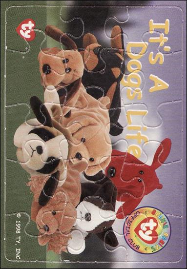 Beanie Babies Series 1 (Puzzle Cards Subset) card nn2 Its A Dog's Life
