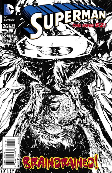 Superman (2011) issue 26-B 1:25 Black and White Cover