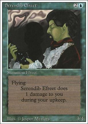 Magic the Gathering: Revised (Base Set) card 79 Serendib Efreet