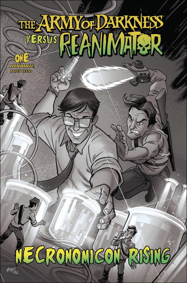 Army of Darkness vs Reanimator: Necronomicon Rising issue 1-M Tony Fleecs 1:30 Black & White Cover