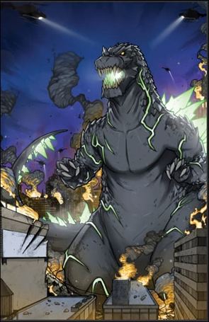Godzilla (2025) issue 1-K Retailer Exclusive Nate Melendez Foil Virgin Cover