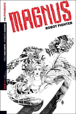 Magnus Robot Fighter (2014) issue 10-C Jonathan Lau 1:10 Black & White Cover