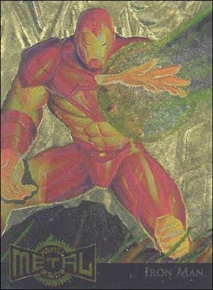 Marvel Metal (Metal Blasters Subset) card 7-B Iron Man (Gold Foil)