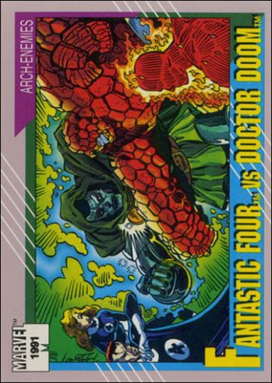 Marvel Universe: Series 2 (Base Set) card 124 Fantastic Four vs Doctor Doom