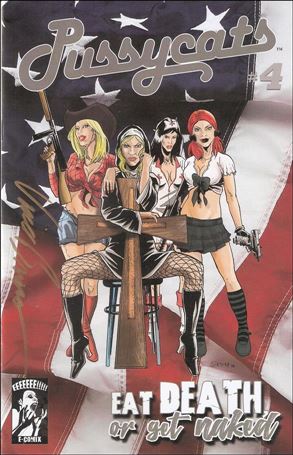 Pussycats: Eat Death, or Get Naked issue 4-D Patriotic Pussycats Cover