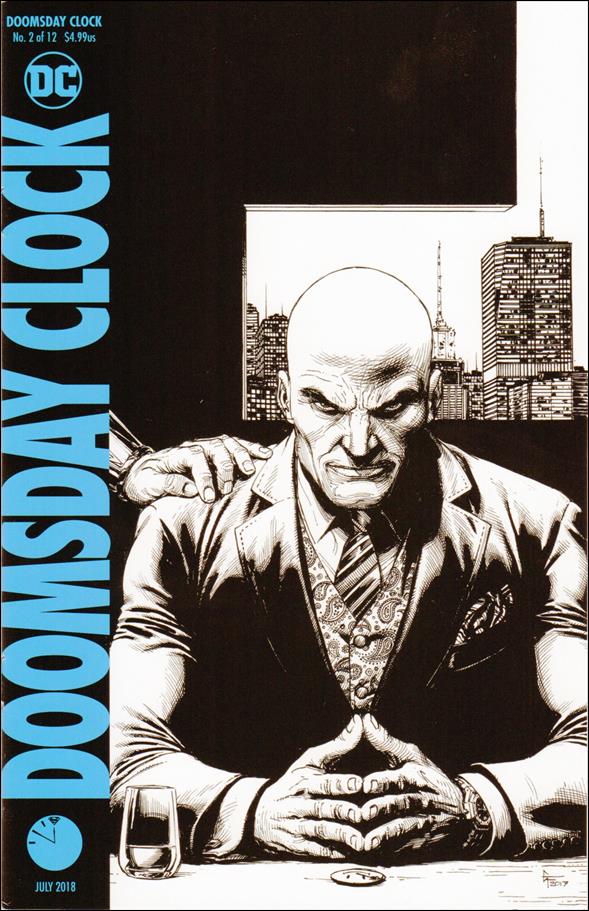 Doomsday Clock issue 2-C Gary Frank "Lex Luthor" B&W Cover (2nd Printing)