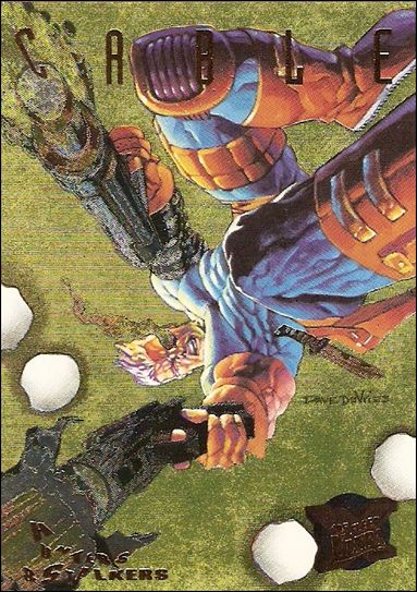 1995 Fleer Ultra X-Men (Hunters & Stalkers Subset) card 2-B Cable (Gold Foil)